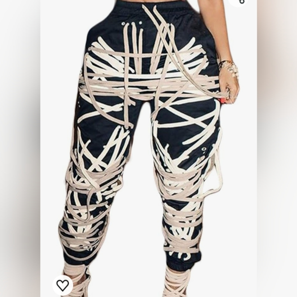 Lace up pants